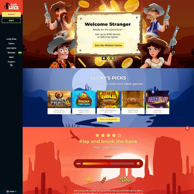 fortunate Luke Casino screenshot 1