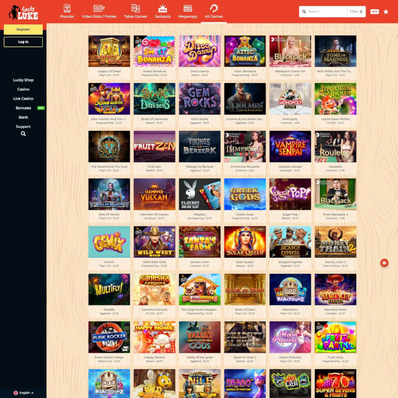 happy Luke Casino screenshot 2