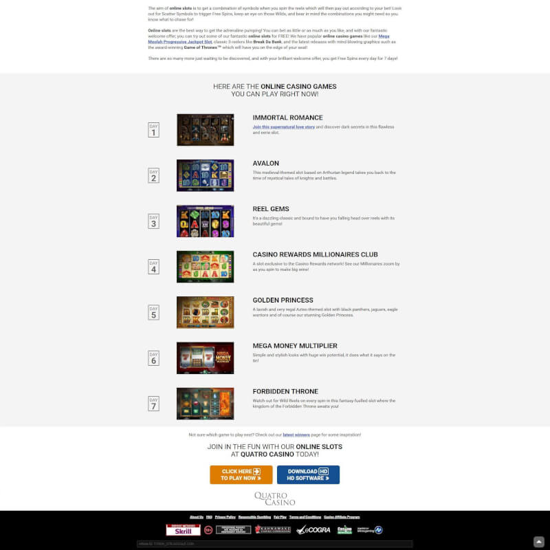 Quatro Casino screenshot 2