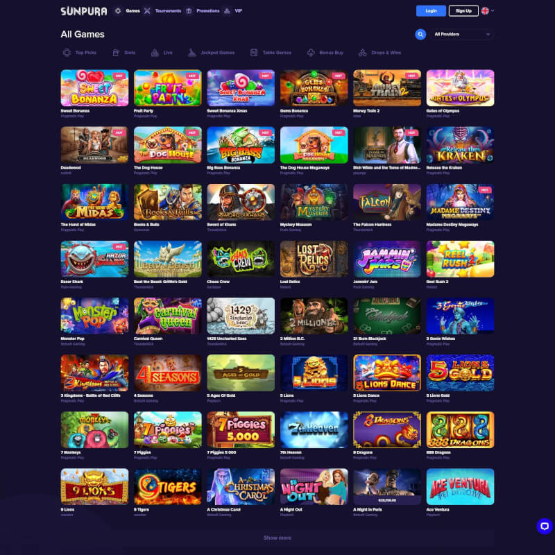 Sunpura Casino screenshot 2