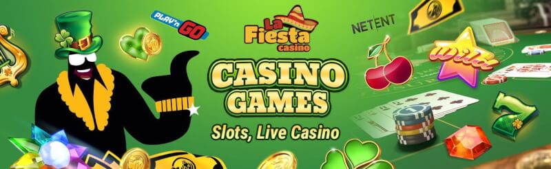 la fiesta casino provides various casino games like slot machines, gry kasynowe na żywo, takie jak blackjack, logo bakarata i ruletki