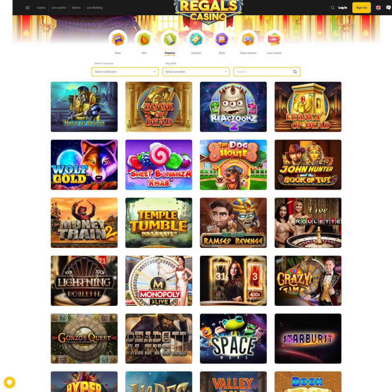 Regals Casino screenshot 2