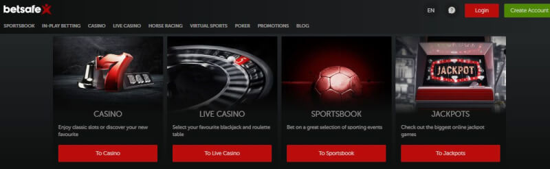 Betsafe Casino offers on-line casino, sportsbook, live casino and jackpot games-logo