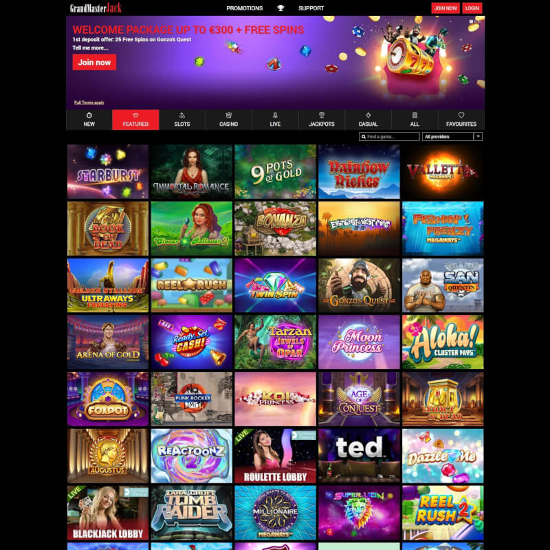 Grandmaster Jack Casino screenshot 1