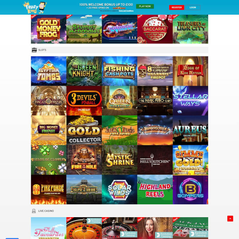 Fruity King Casino screenshot 2