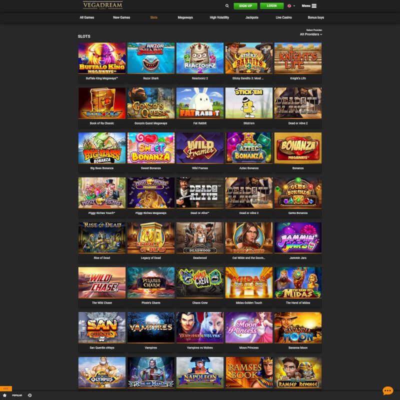Vegadream Casino screenshot 2