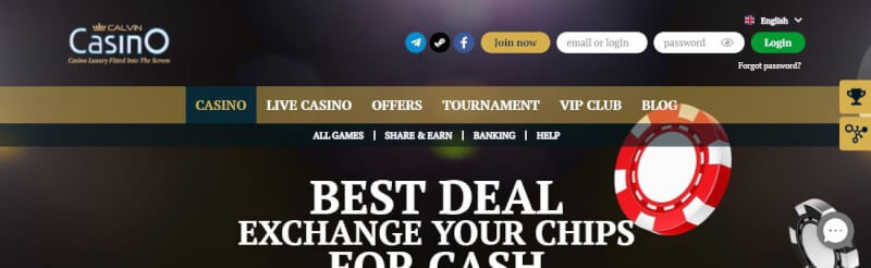calvin casino website offers gambling games, bonus od pierwszego depozytu i promocje dla nowych graczy-logo