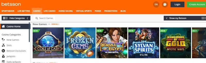 betsson casino homepage provides casino games and campaigns for new players-logo