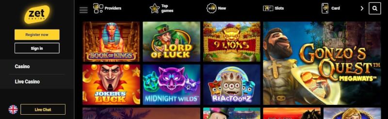 zet casino website offers gambling games, first deposit bonus and offers for new players-logo
