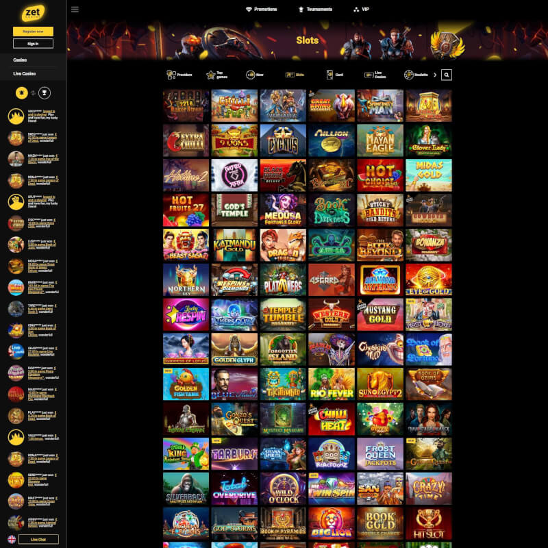 ZetCasino screenshot 2