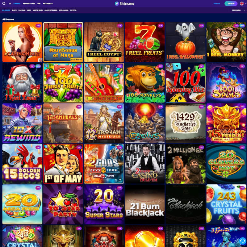 Bitdreams Casino screenshot 2