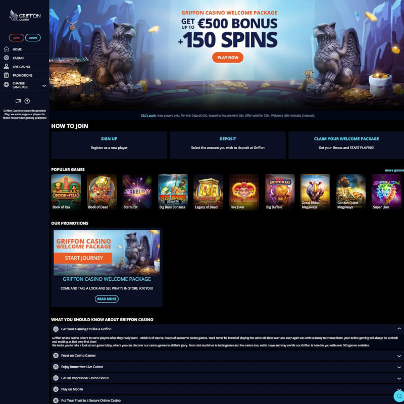 Griffon Casino screenshot 1