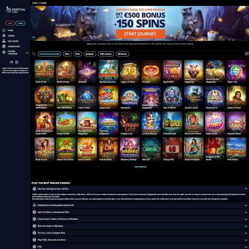Griffon Casino screenshot 2