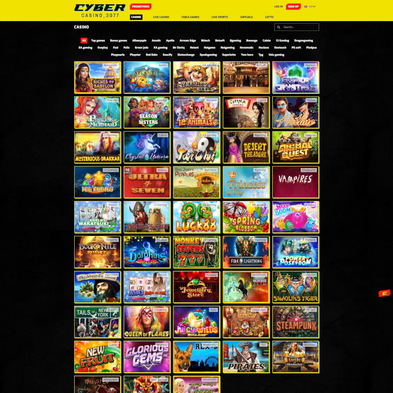 CyberCasino 3077 zrzut ekranu 2