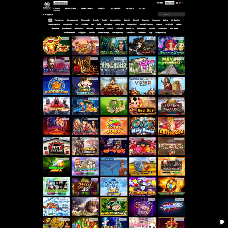 Platinum Club VIP Casino screenshot 2