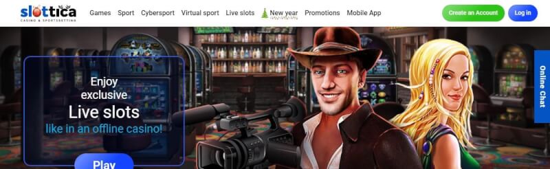 slottica website offers casino games, first deposit bonus and campaigns for new players-logo