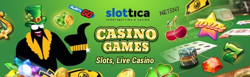 slottica offers various gambling games like slot machines, gry hazardowe na żywo, takie jak blackjack, logo bakarata i ruletki