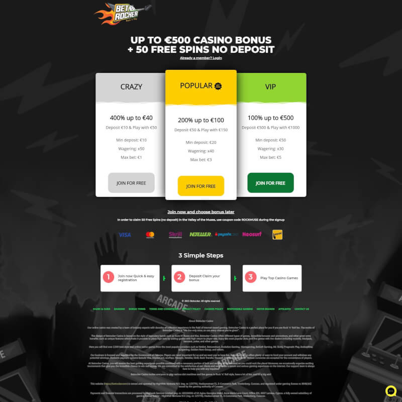 Betrocker Casino screenshot 1