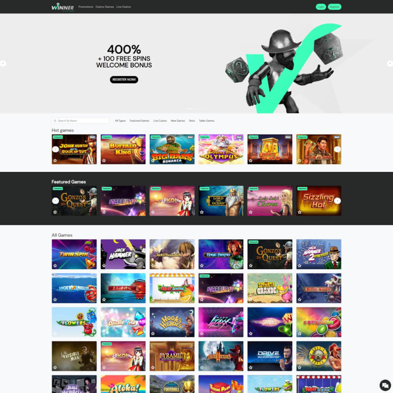 WinnerCasino screenshot 1