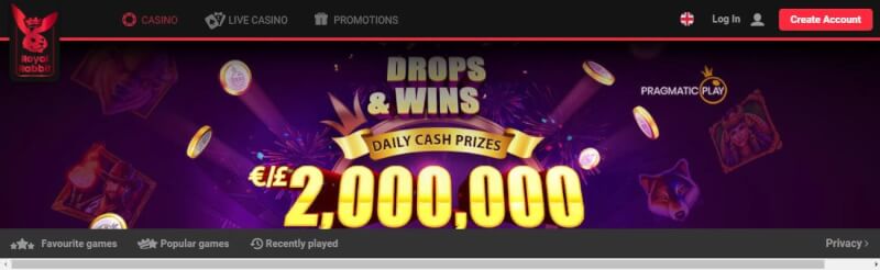 royal rabbit homepage offers gambling games, dodatek do pierwszej wpłaty i kampanie dla nowych graczy-logo
