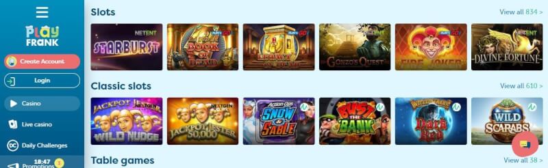 playfrank website offers gambling games, dodatek do pierwszej wpłaty i oferty dla nowych graczy-logo