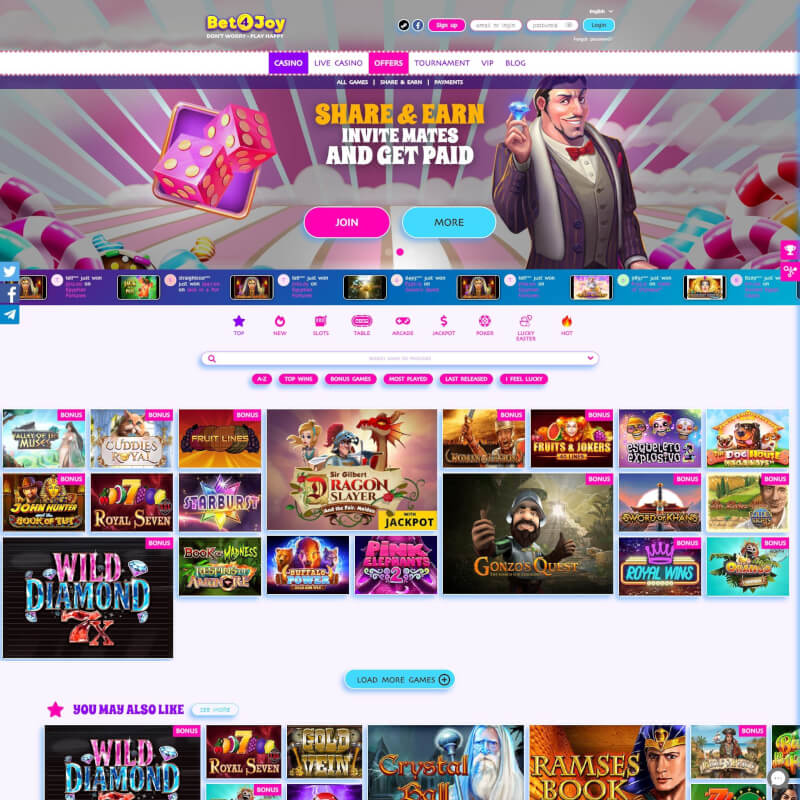 Bet4Joy Casino screenshot 2