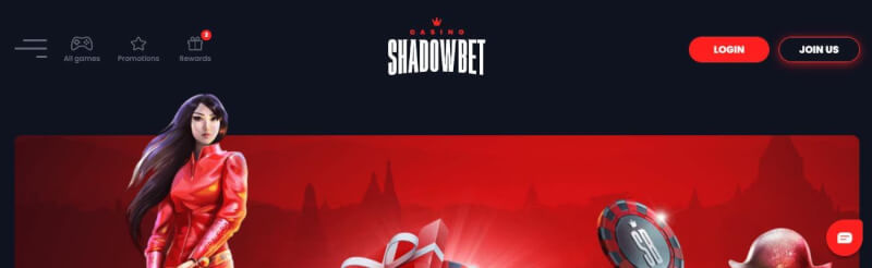 shadowbet casino homepage offers casino games, bonus od pierwszego depozytu i oferty dla nowych graczy-logo