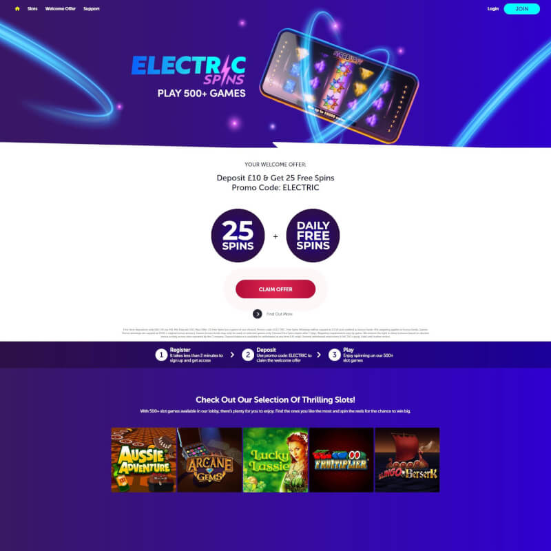 Electrical Spins Casino screenshot 1