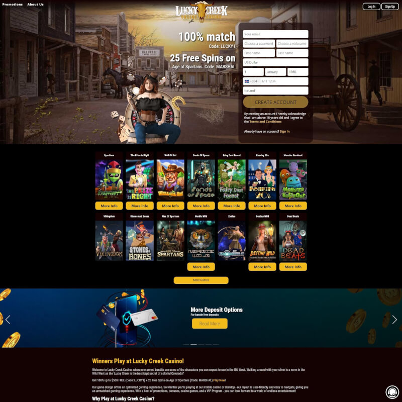 fortunate Creek Casino screenshot 1