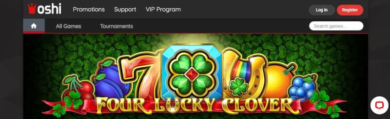 oshi casino website provides casino games, bonus od pierwszego depozytu i kampanie dla zupełnie nowych graczy-logo