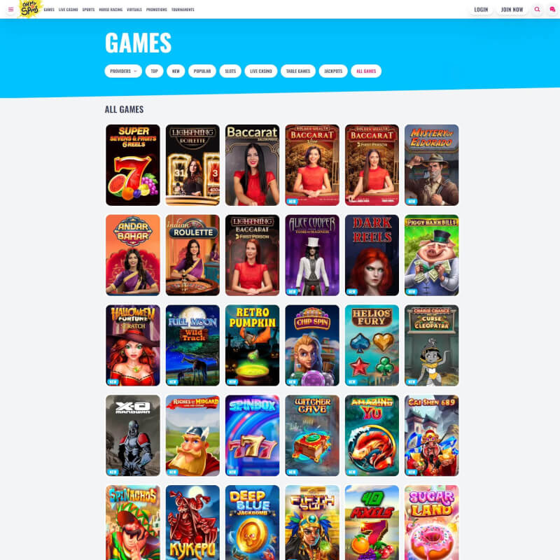 OhMySpins Casino screenshot 2