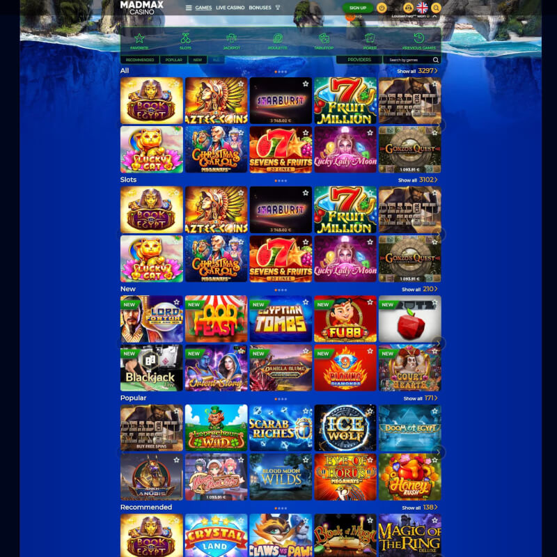 MadMax Casino screenshot 2