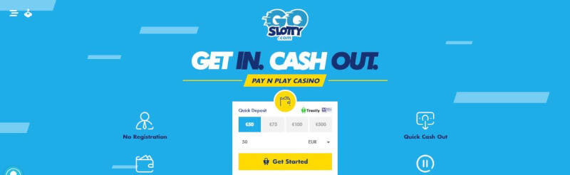 Goslotty pay letter play casino lobby, make a quick deposit with Trustly-logo