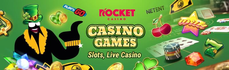 rocket casino offers numerous gambling games like slot machines, gry hazardowe w czasie rzeczywistym, takie jak blackjack, logo bakarata i ruletki