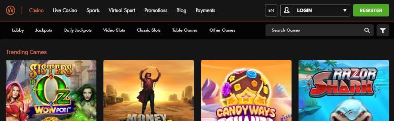 casino winner homepage offers gambling games, bonus od pierwszego depozytu i kampanie dla zupełnie nowych graczy-logo