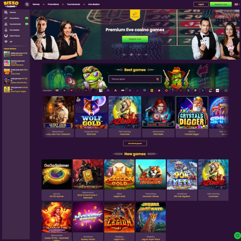 Bizzo Casino screenshot 1