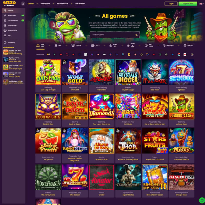 Bizzo Casino screenshot 2