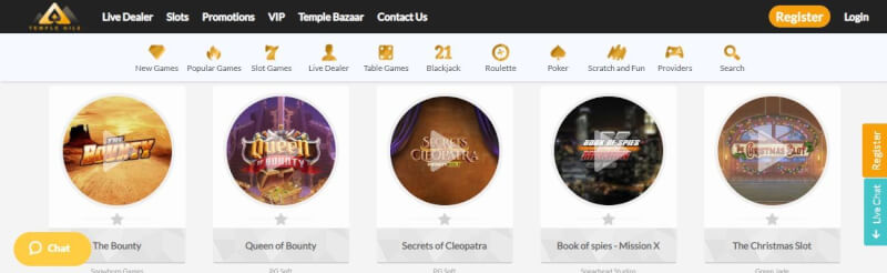 temple nile homepage offers casino games, pierwszy dodatkowy depozyt i promocje dla zupełnie nowego logo gracza