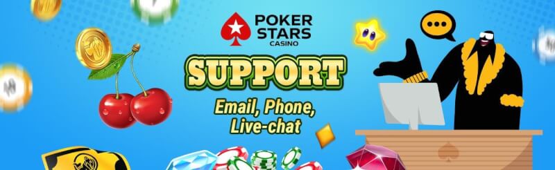 PokerStars offers one of the better support solution to assist you with any concern regarding our Casino games-logo