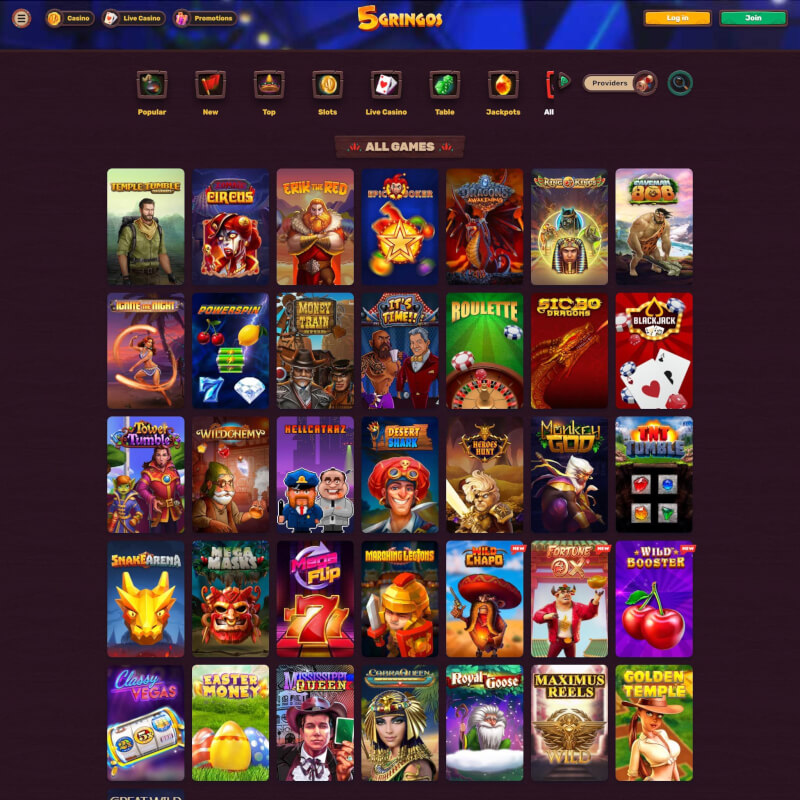 5Gringos Casino screenshot 2