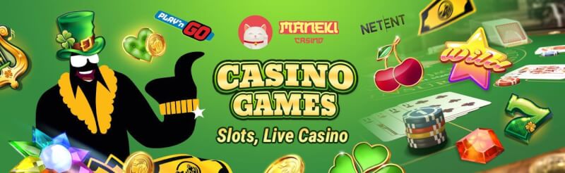 maneki casino provides different gambling games like slots, gry hazardowe w czasie rzeczywistym, takie jak blackjack, logo bakarata i ruletki