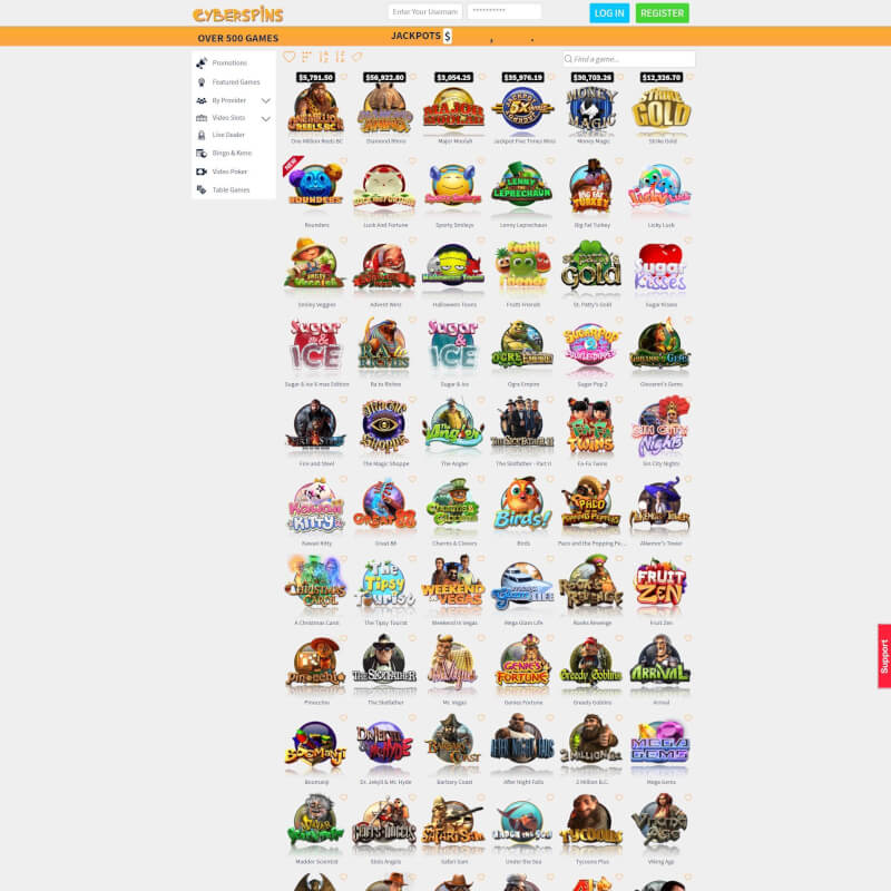 CyberSpins Casino screenshot 2