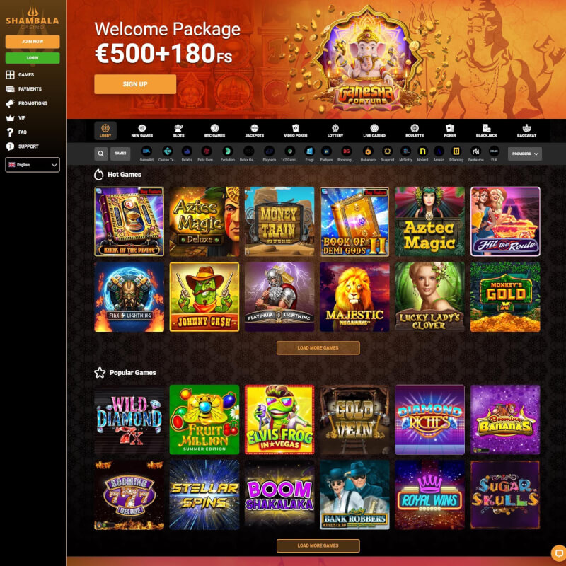 Shambala Casino screenshot 1