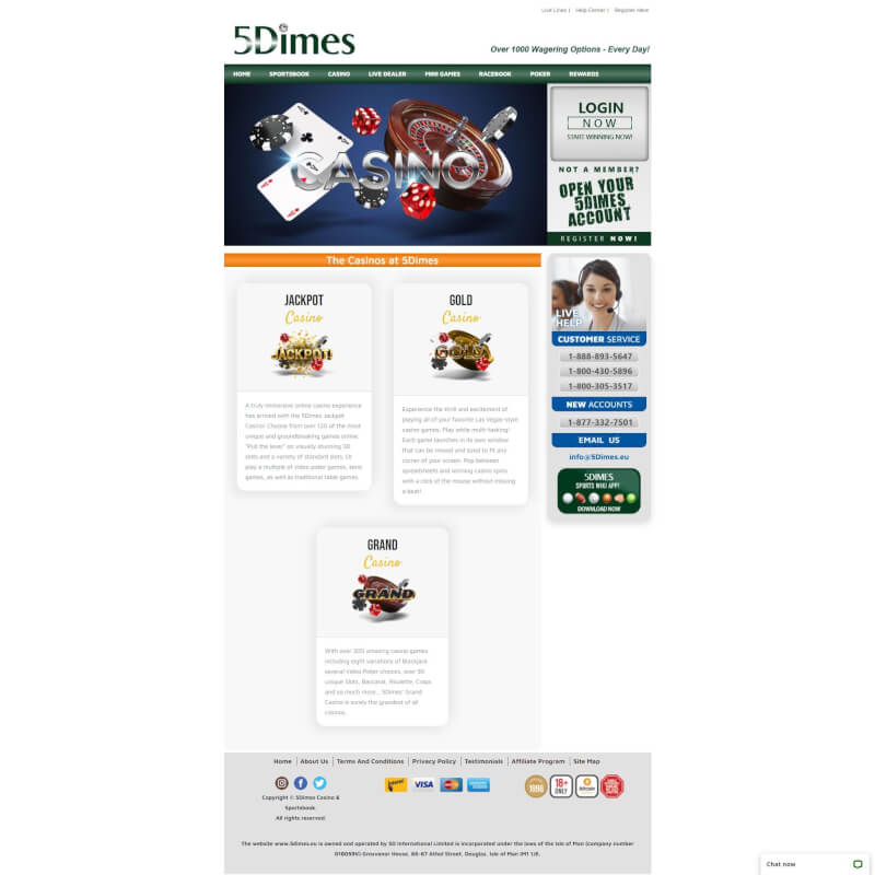 5Dimes Casino screenshot 2