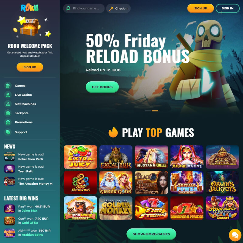 Roku Casino screenshot 1