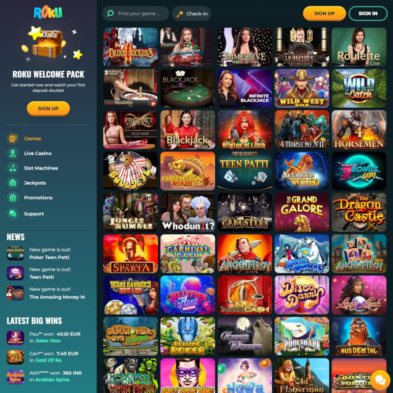 Roku Casino screenshot 2
