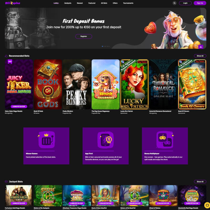 Blitzspins Casino screenshot 1