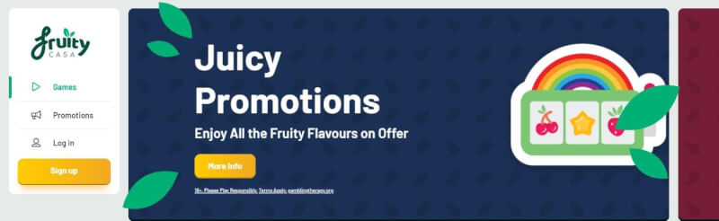 fruity casa website offers casino games, bonus od pierwszego depozytu i kampanie dla zupełnie nowych graczy-logo