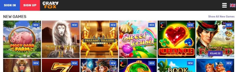 crazyfox casino website offers casino games, bonus od pierwszego depozytu i oferty dla zupełnie nowego logo gracza