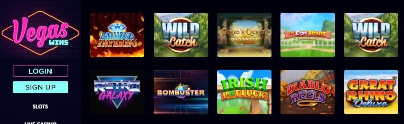 vegas wins casino website provides casino games, bonus od pierwszego depozytu i promocje dla nowych graczy-logo